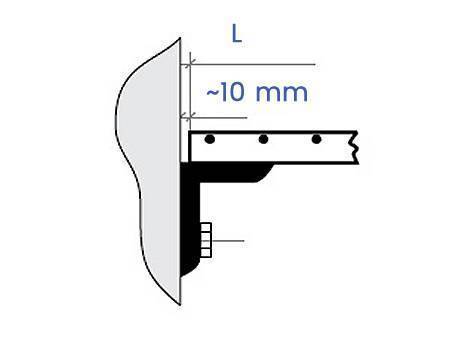 Steel grating floor on the support  should be 10 mm interval of the wall.
